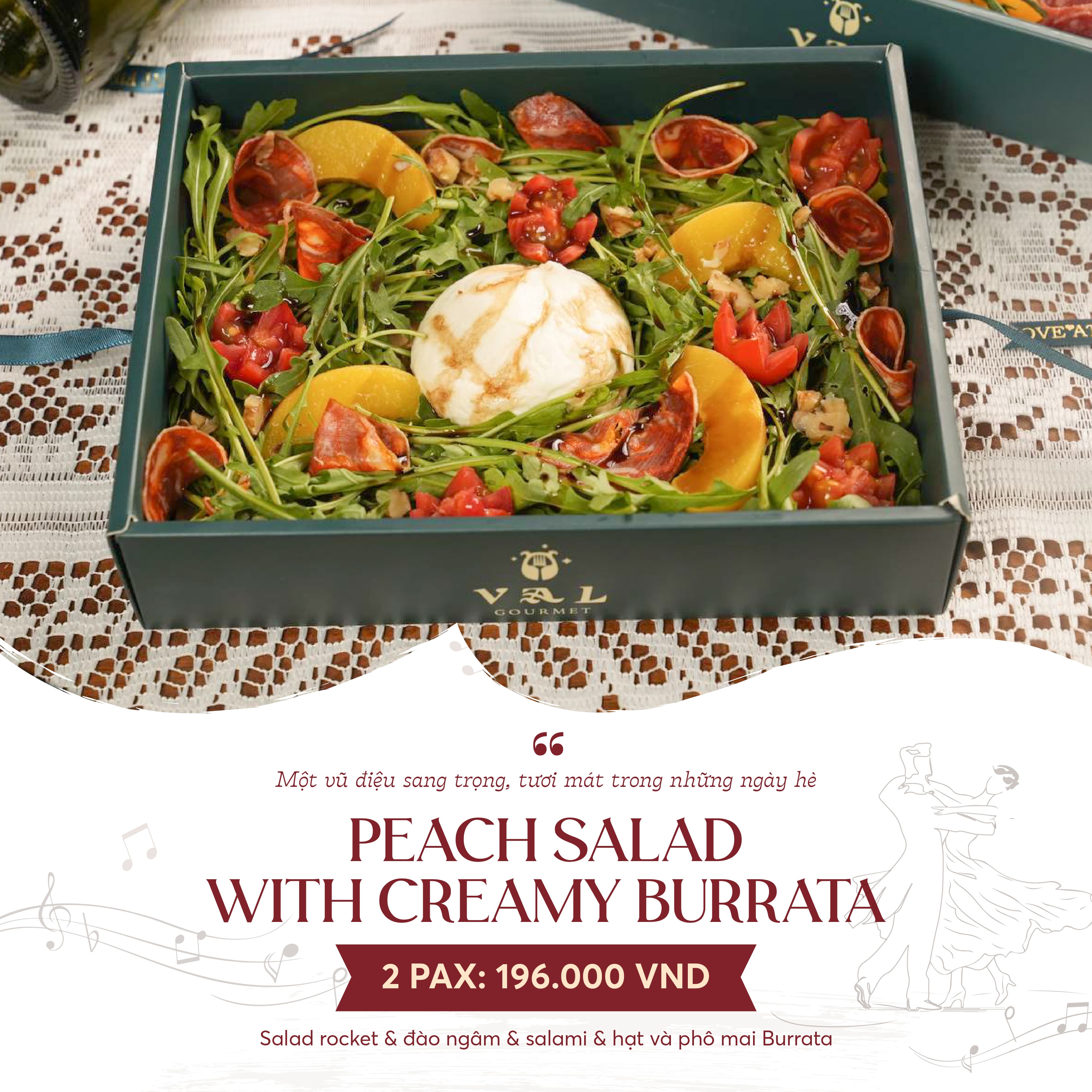 Peach & Creamy salad burrata